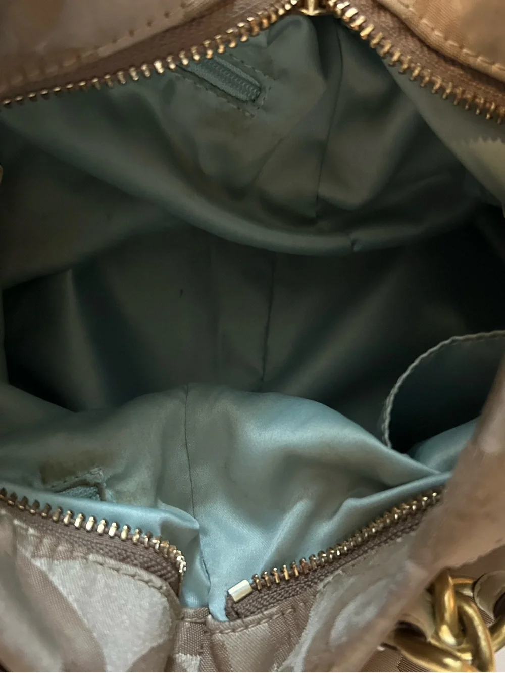 Coach Signature Op Art Sateen Brooke Hobo Shoulder Bag
